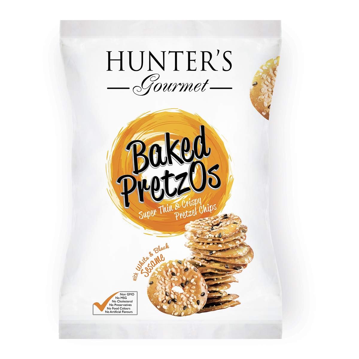 Hunter's Gourmet Baked PretzOs with White and Black Sesame 80g