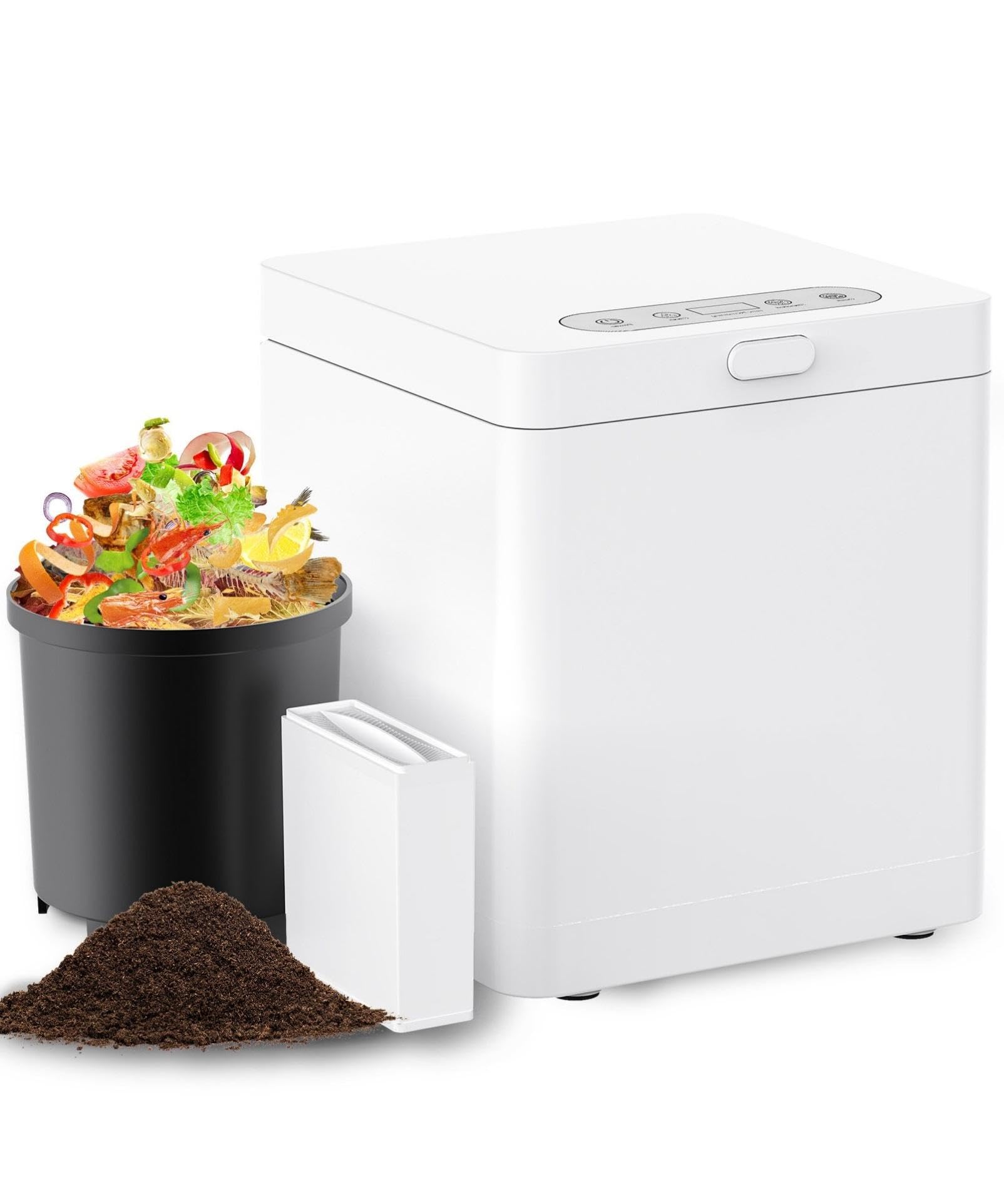 Electric Composter with 3L Capacity, Turn Food Waste into Fertilizer, Self-Cleaning/3 Modes, Kitchen Smart Compost Bin.