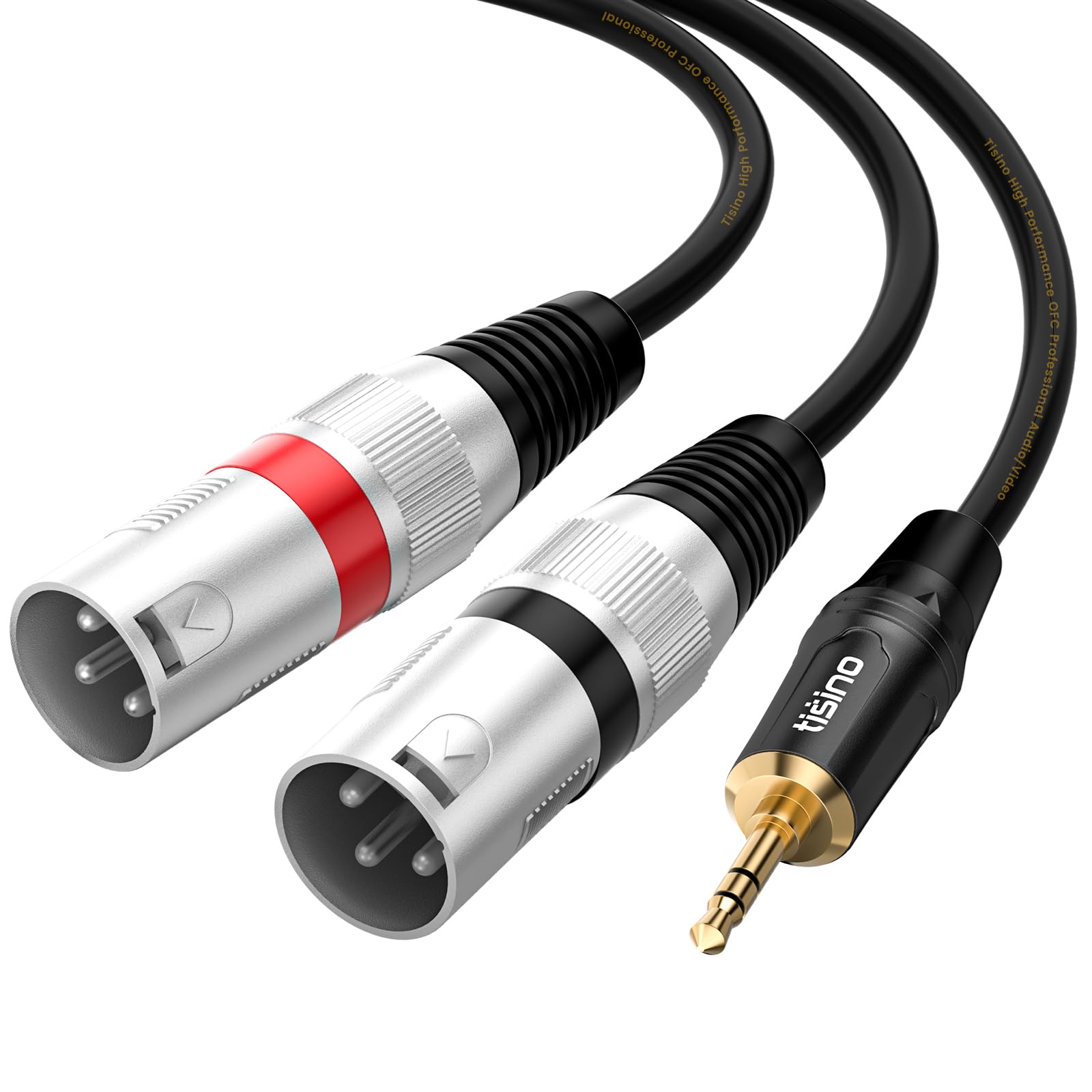 Amazon.com: tisino 3.5mm to Dual XLR Stereo Cable 1/8 inch Mini