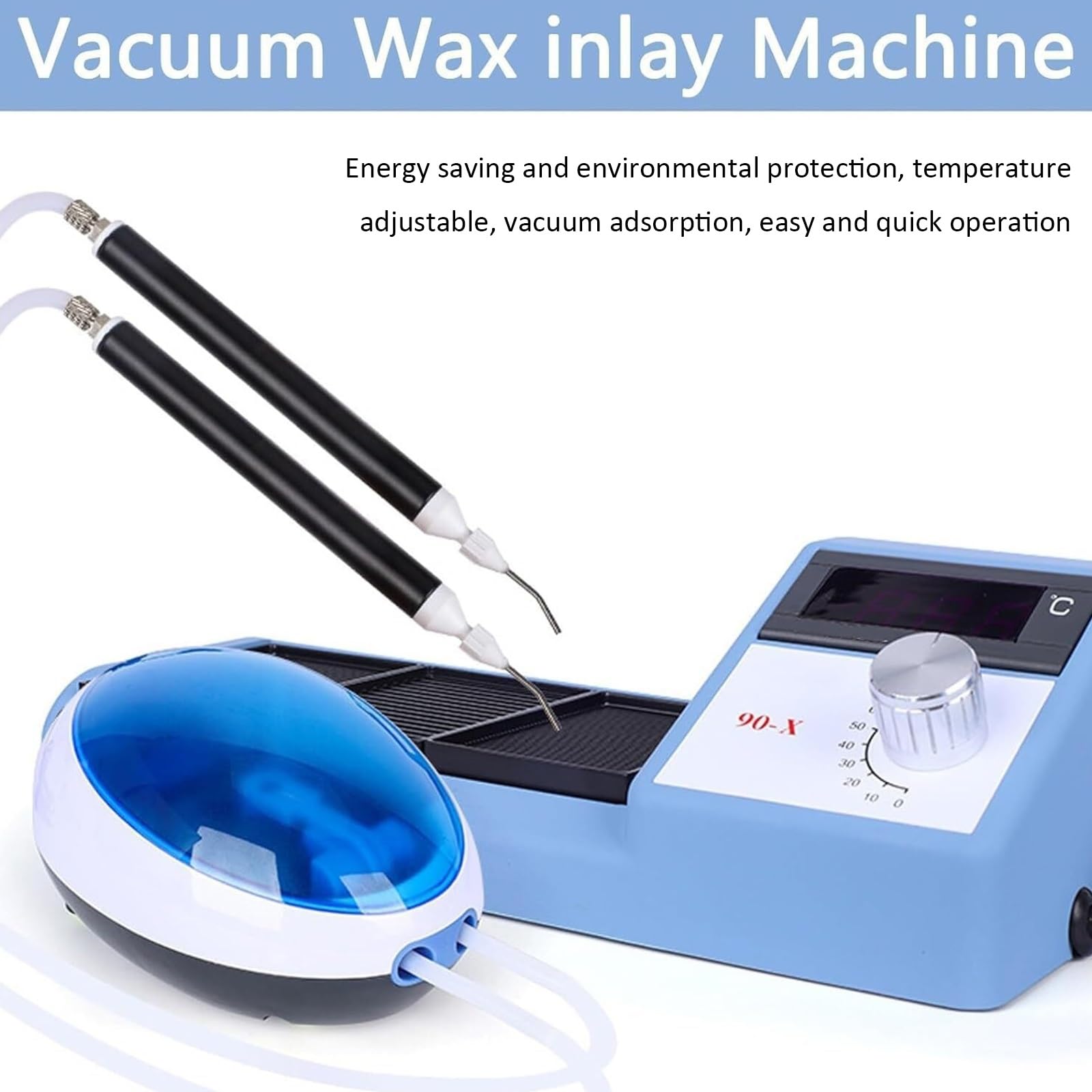 70 W Micro Wax Vacuum Setting, Zestaw do spawania biżuterii, Regulacja temperatury 0-90°C, Wyświetlacz, Adsorpcja próżniowa, Urządzenie do montażu biżuterii w wosku