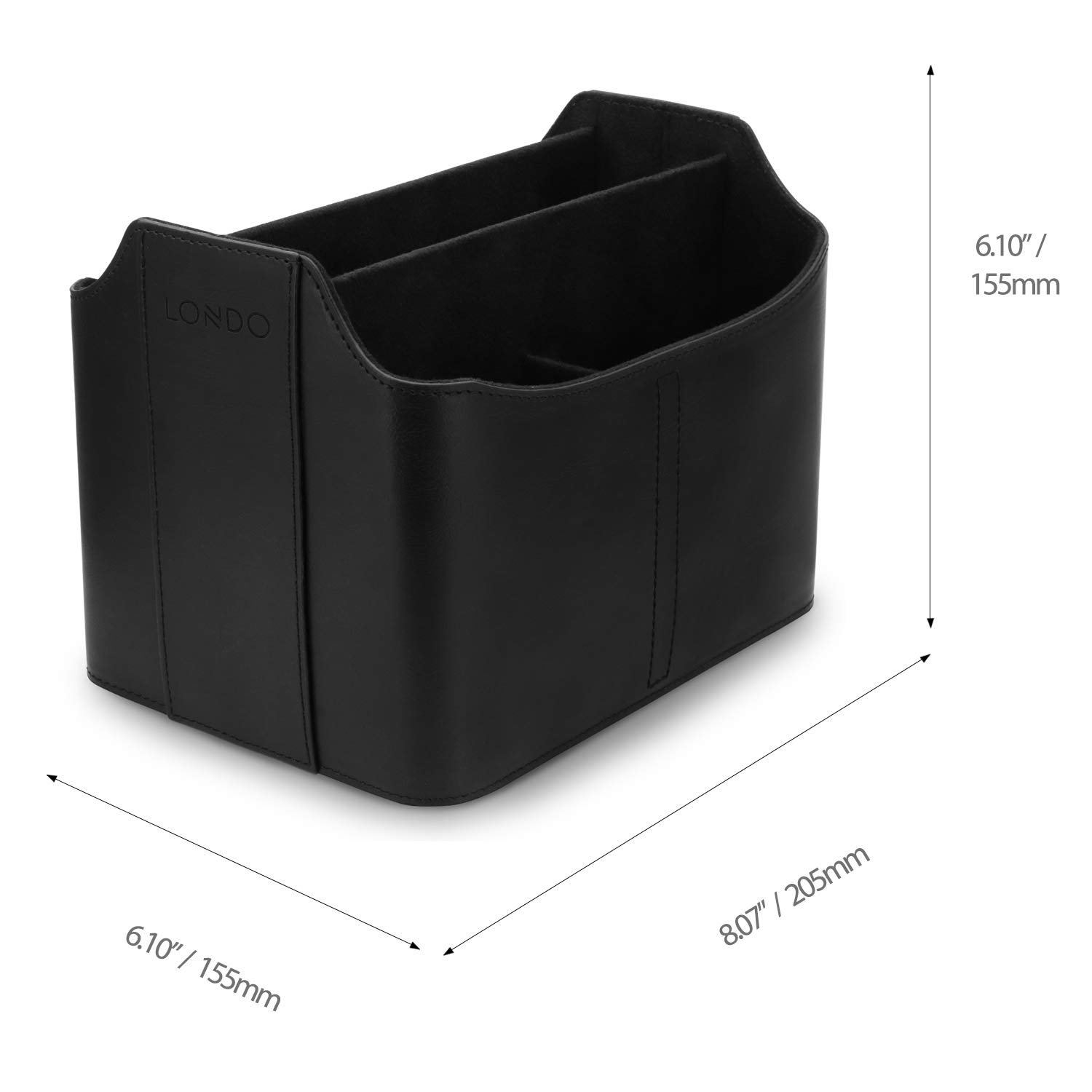 Londo Leder Fernbedienung Organizer und Halter & Leder Fernbedienung Organizer und Halter mit Tablet Fach, Fernbedienungshalter - Multifunktion Aufbewahrung (Hellbraun)