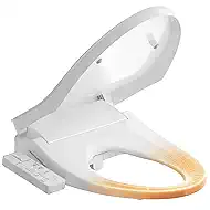 Heated Smart Toilet Seat with Feminine Wash & Dryer, Elongated Bidet with Adjustable Water Temperature, Pressure & Nozzle Position, Easy Installation & Soft-Close Lid for Modern Bathrooms