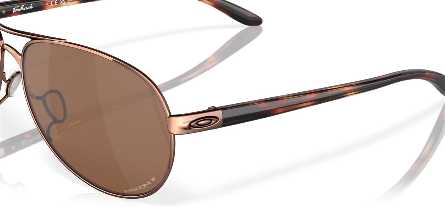 Oakley womens Oo4079 Feedback Pilot Sunglasses
