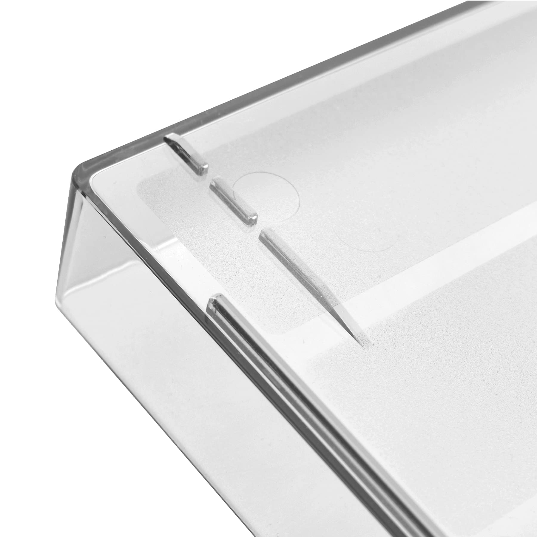 Acrimet Corbeille à Courrier Empilable, Format Paysage, Organiseur de Bureau pour Papier et Document A4, Plastique Résistant (Couleur Transparent Cristal) (Lot de 3)