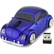 Wireless Car Mouse, 2.4Ghz Sport Car Shaped Mouse 3D Optical Gaming Mice with USB Mini Receiver for PC Laptop Computer Mac A-Yellow