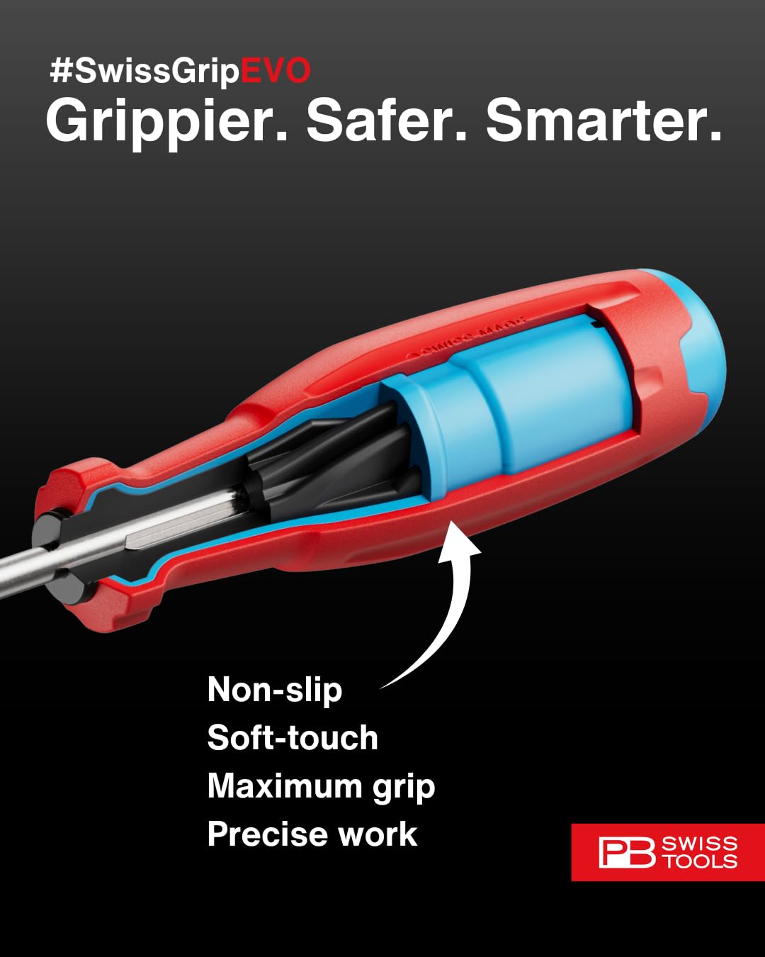 PB Swiss Tools SwissGrip Evo Schlitz Schraubenzieher Set, 38240.H RB CBB