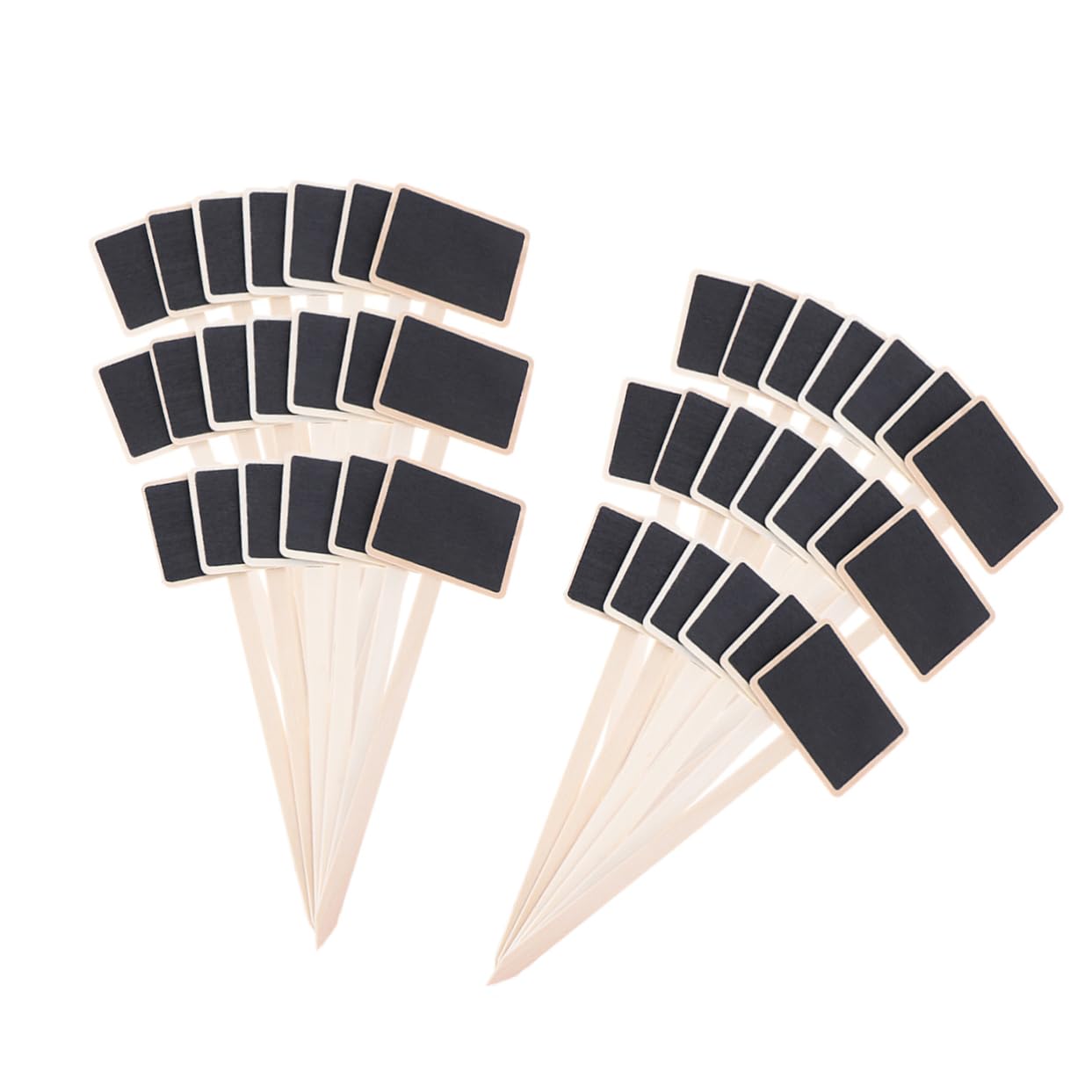 Zerodeko 20Pcs Mini Wooden Chalkboard Picks Plant Tags for DIY Decorations Signage Wedding Home Use Boxwood for Messages Reminders