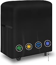 Outdoor Barbecue Cover, Waterproof Outdoor Barbecue Cover, Gas Barbecue Cover with Storage Bag, 420D Oxford, Anti-UV, Windproof, Dustproof (77 x 70 x 110 cm)