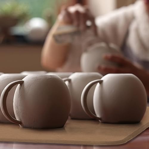 Miniatura 6 de ZENFUN Tabla de cuña de arcilla, tablero de arcilla portátil de 12 x 18 pulgadas con mango integrado, tapete de madera resistente de 0.315 in de