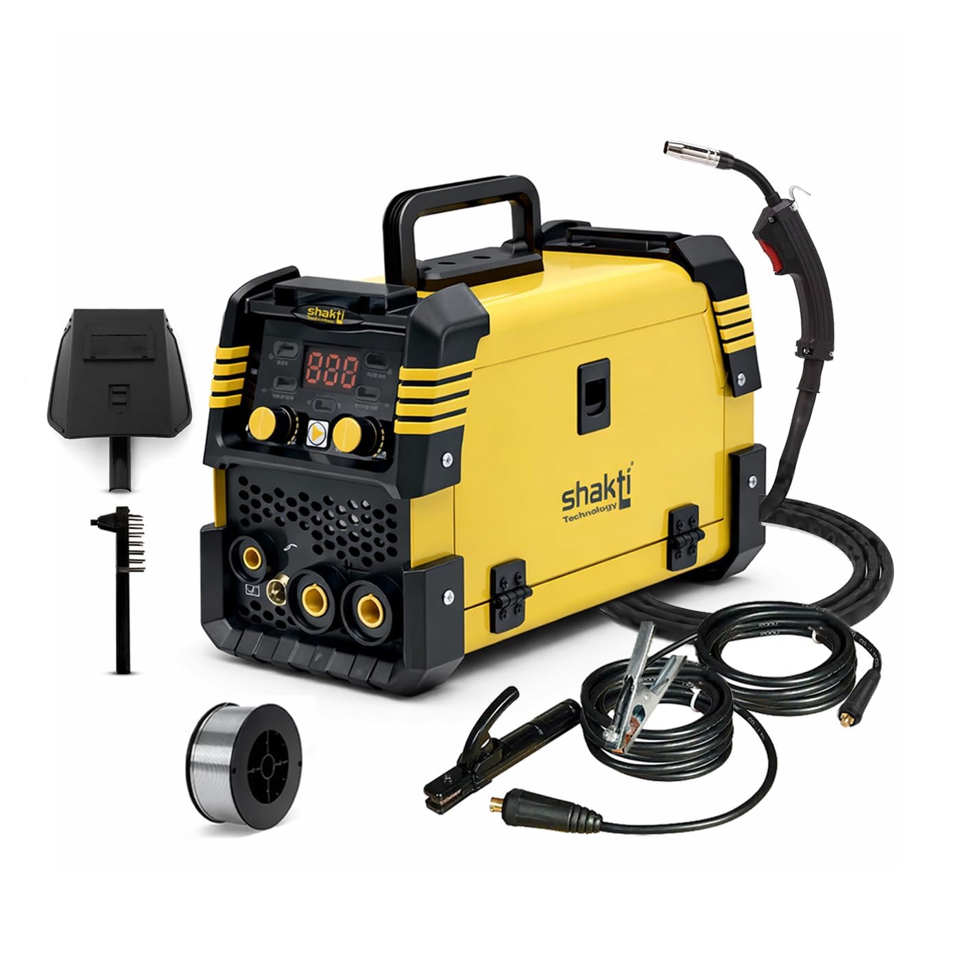 Shakti Technology 200A MIG/MAG/MMA 3-in-1 Welding Machine, Gas & Gasless Flux Core Inverter Welder with IGBT Technology, Digital Display, & Complete Accessory Kit – 7kg Portable Design-image-48