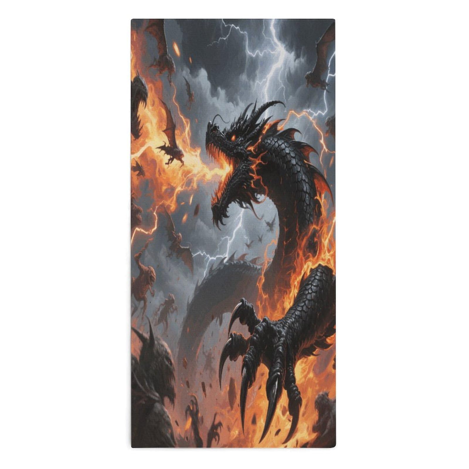 YUXBVKRS Dragon Hand Towels for Bathroom 14x29 Inch