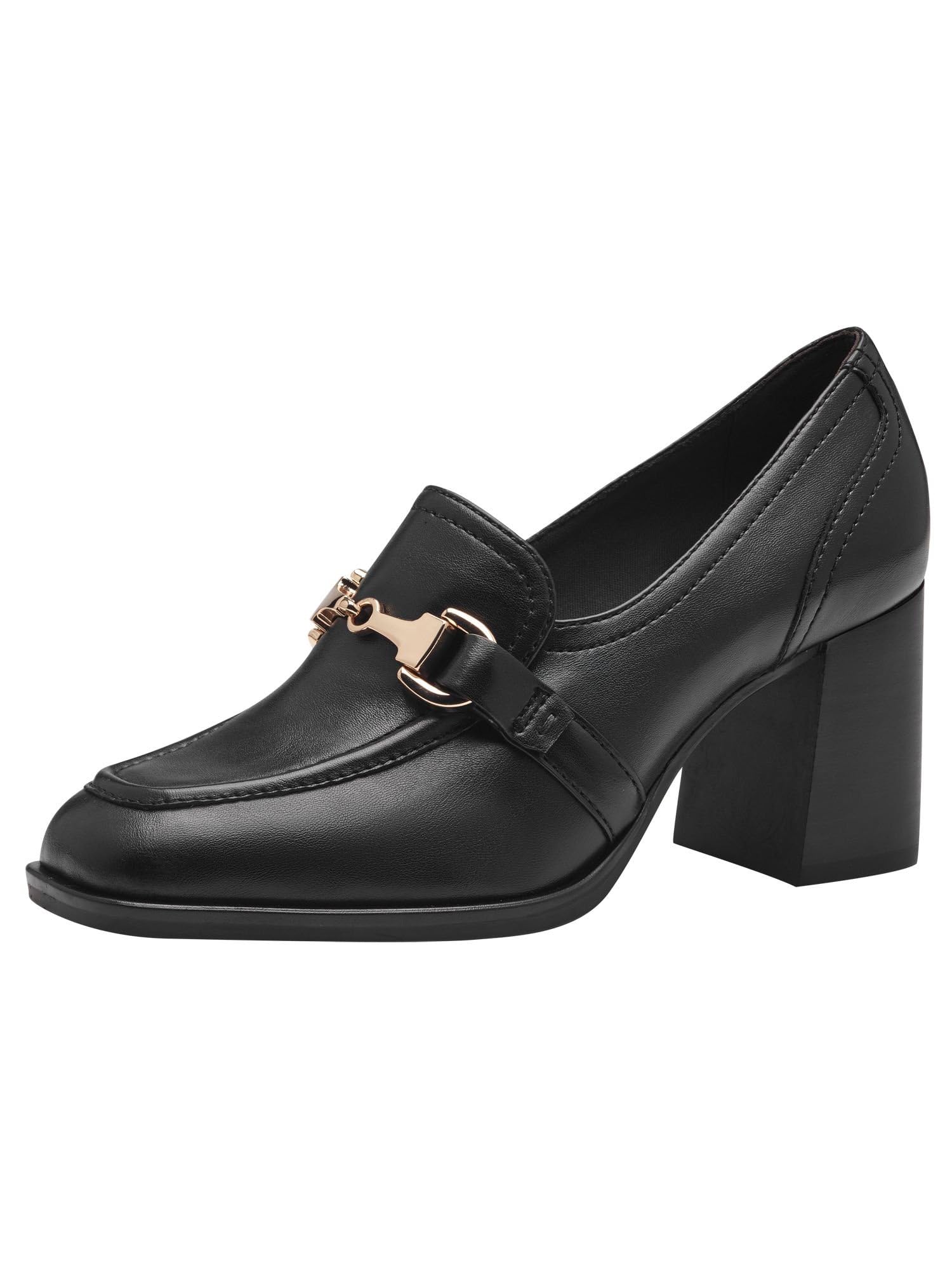 Tamaris Women's Trotteur Block Heel, Black Matte, 3.5 UK