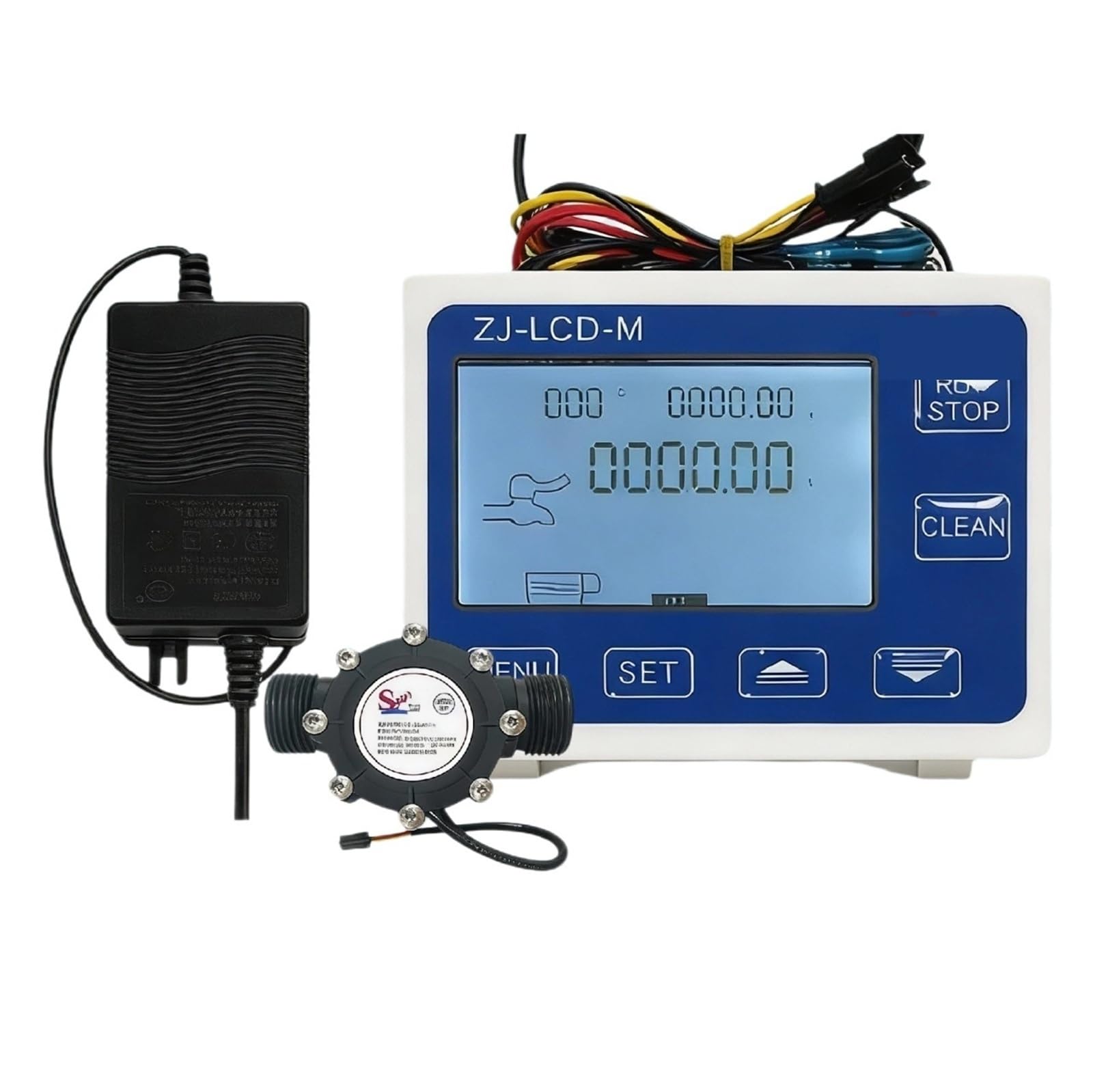 Medidor de flujo de agua, Kit de llenado automático Control flujo cuantitativo líquido con medidor Digital y válvula solenoide 1 pulgada for uso en agua