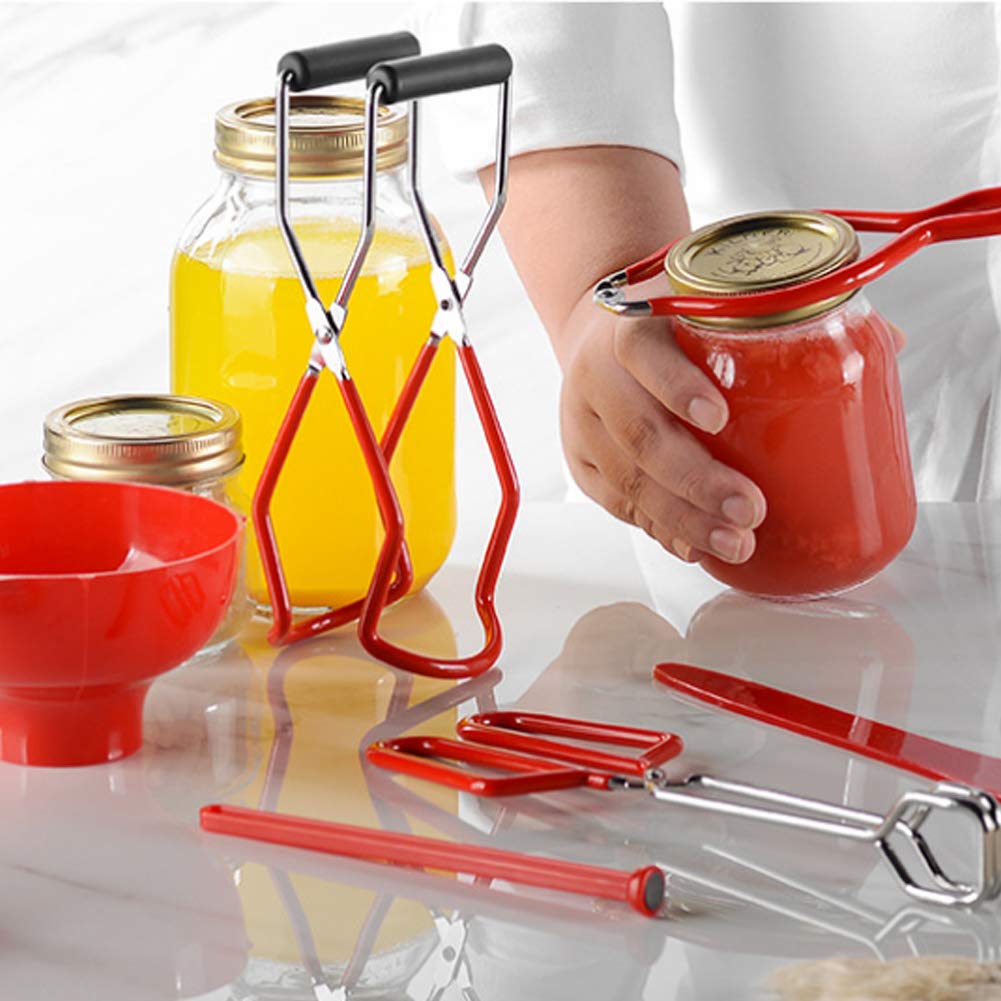 Kit di messa in scatola include elevatore, coperchio magnetico per barattoli chiave,pinze, misuratore, casa forniture essenziali, cofanetto 6 pezzi (verde)