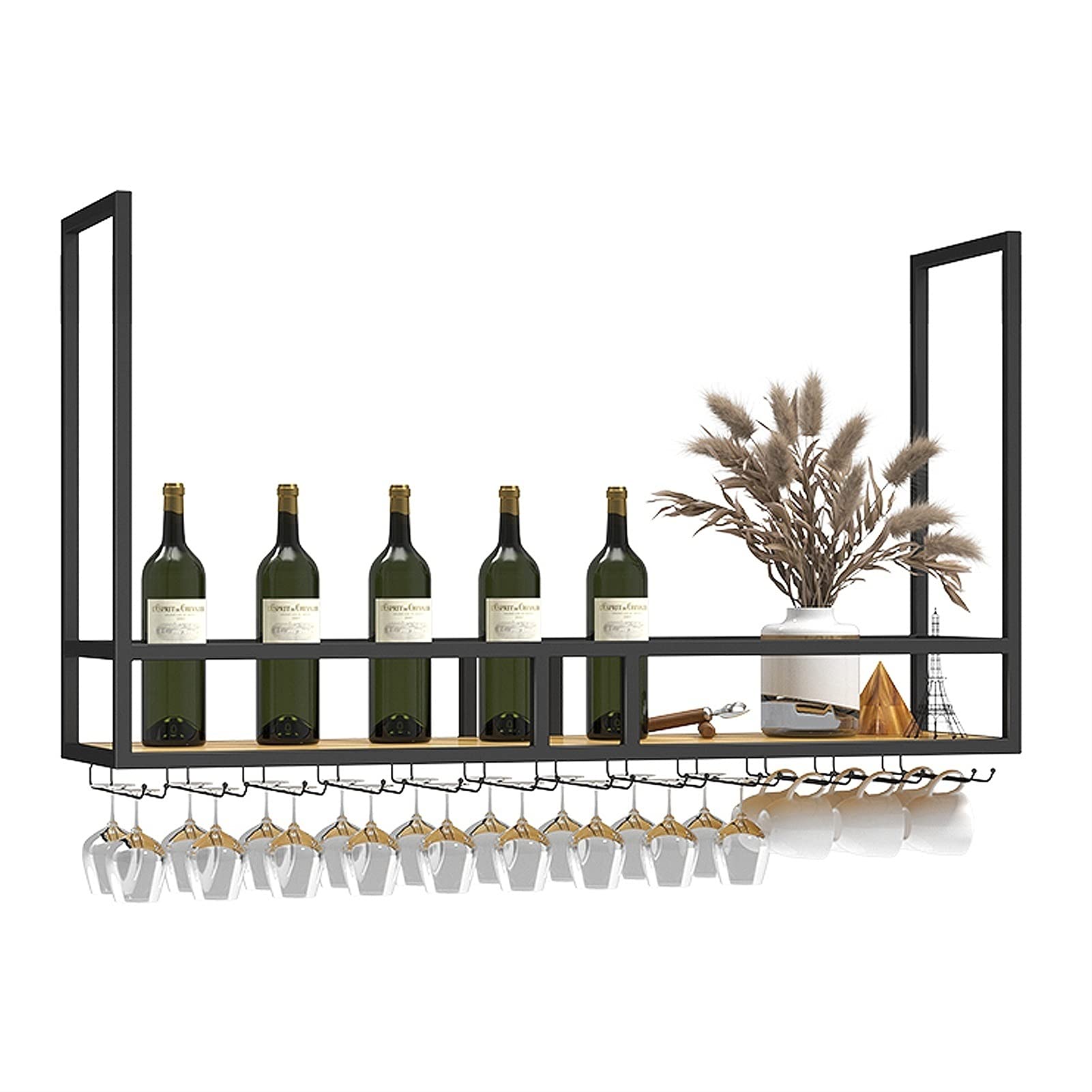Support en métal pour verres à vin au plafond pour cuisine encombrée