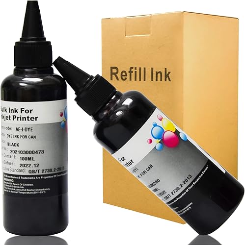 Miniatura 6 de Kit de recarga de tinta 2x100ML negro para Canon 250 251 270 271 280 281 1200 2200 PG240 CL241 PG245 CL246 PG210 Cartucho de tinta recargable CIS
