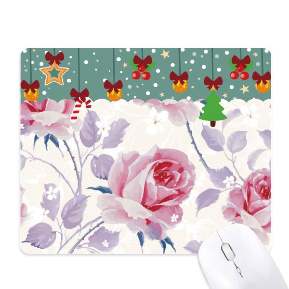 Tapis de souris rose en caoutchouc imprimé motif rose