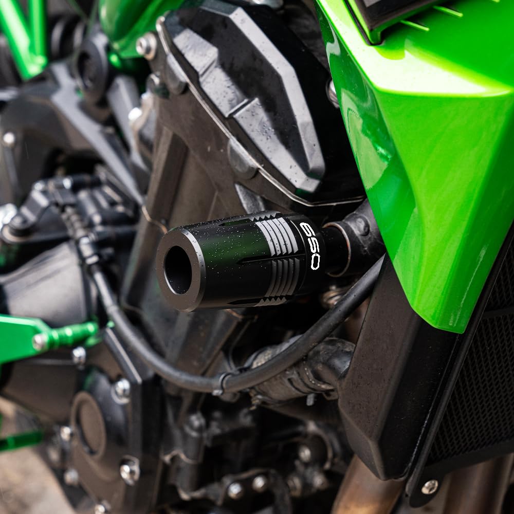 Pasuje do Kawasaki Z650 RS Ninja650 Ninja 650 KRT Ninja 650L EX650 2017-2025 osłony ramy motocyklowe Ochraniacz silnika Z 650 ochrona przed upadkiem (czarny)