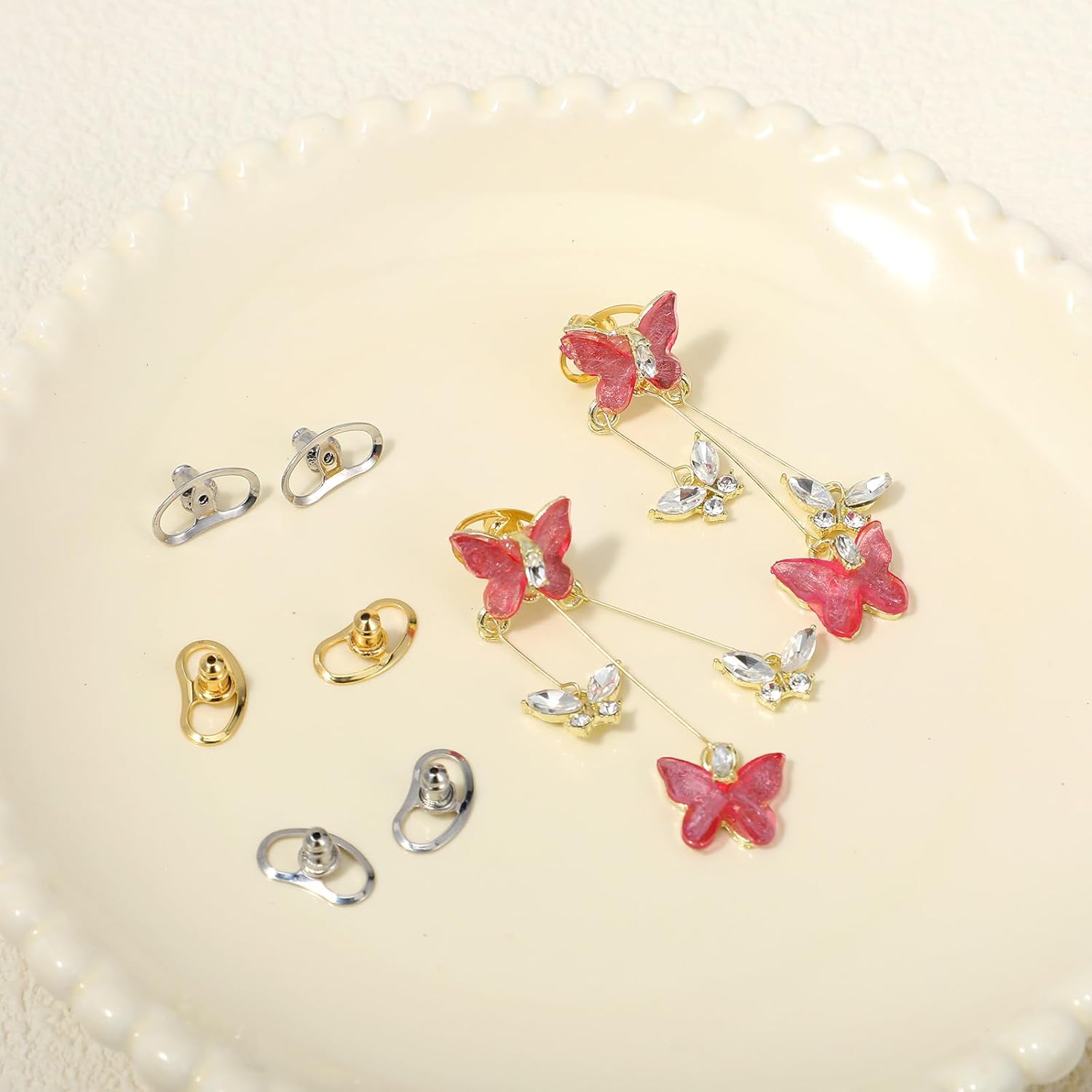 Earring Lifters Backs, Mabor 8 Pcs Earring Backs for Droopy Ears Locking Earrings Back Replacements for Studs Tight Lifter Backers for Heavy Earrings - Image 4