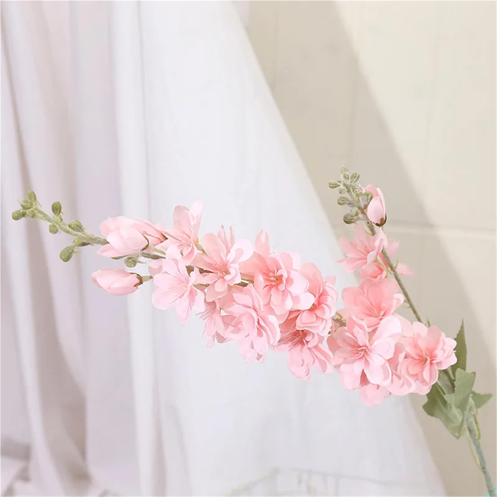 LuoAXINN Artificial Flower Branches 6pcs Blue Delphinium Artificial Flowers Long Stem Larkspur For Wedding Centerpieces Floral Arrangements Home Vase Decor(Color16)
