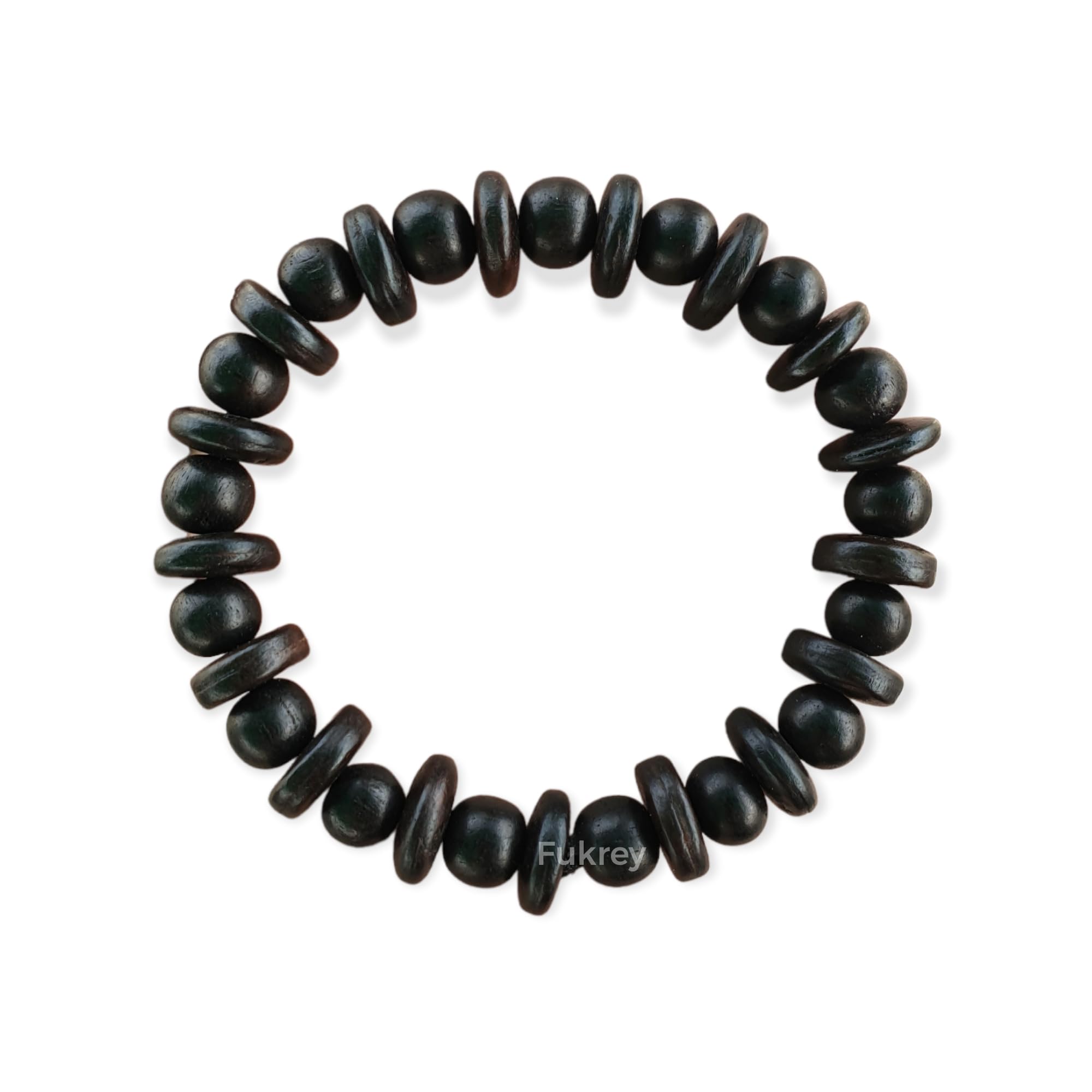 FUKREY Karungali Kattai- Orignal Ebony Wood Unisex Bracelet, Natual Blackwood Sterchable Bracelet for Men and Women, Round Beaded Wrist Bracelet HandCarved (10MM) (B0B1D416VC) Amazon Price History, Amazon Price Tracker