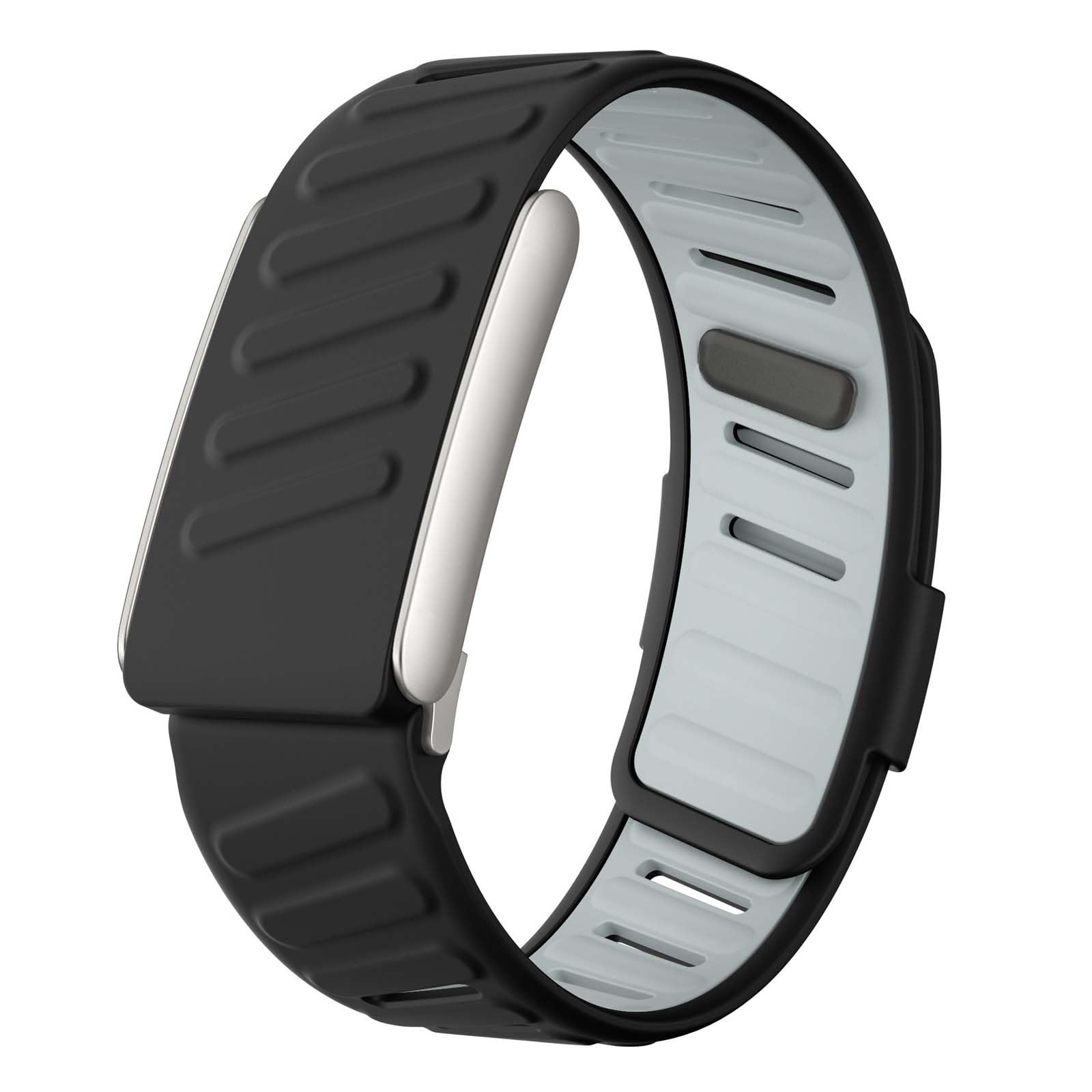 Compatible with Whoop 5.0 Band Straps, Dark Gray Silicone Replacement Band for Fitness Training, Water Activities, Adjustable Breathable Sport Strap for Men and Women