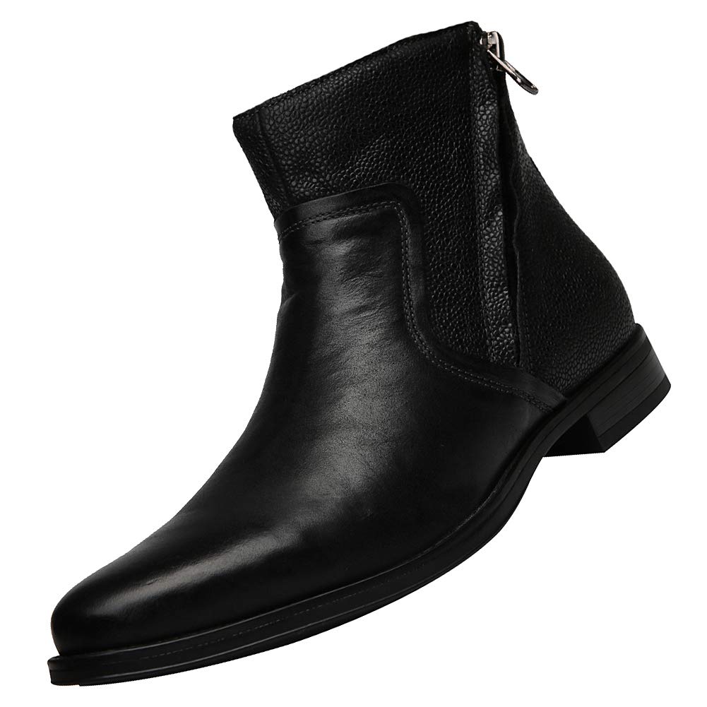 Hombres Piel Genuina Occidental Vendimia Chukka Chelsea Derby Botas Cremallera Botines