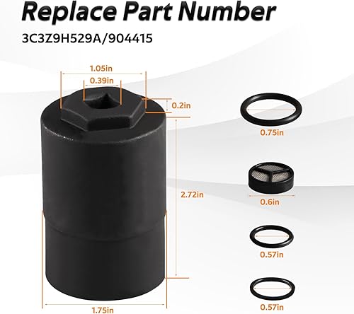 Miniatura 3 de 6.0 Enchufe de válvula IPR con kit de sellos, herramienta de extracción de válvula regulador de presión del inyector Unidad de 3/8 pulgadas