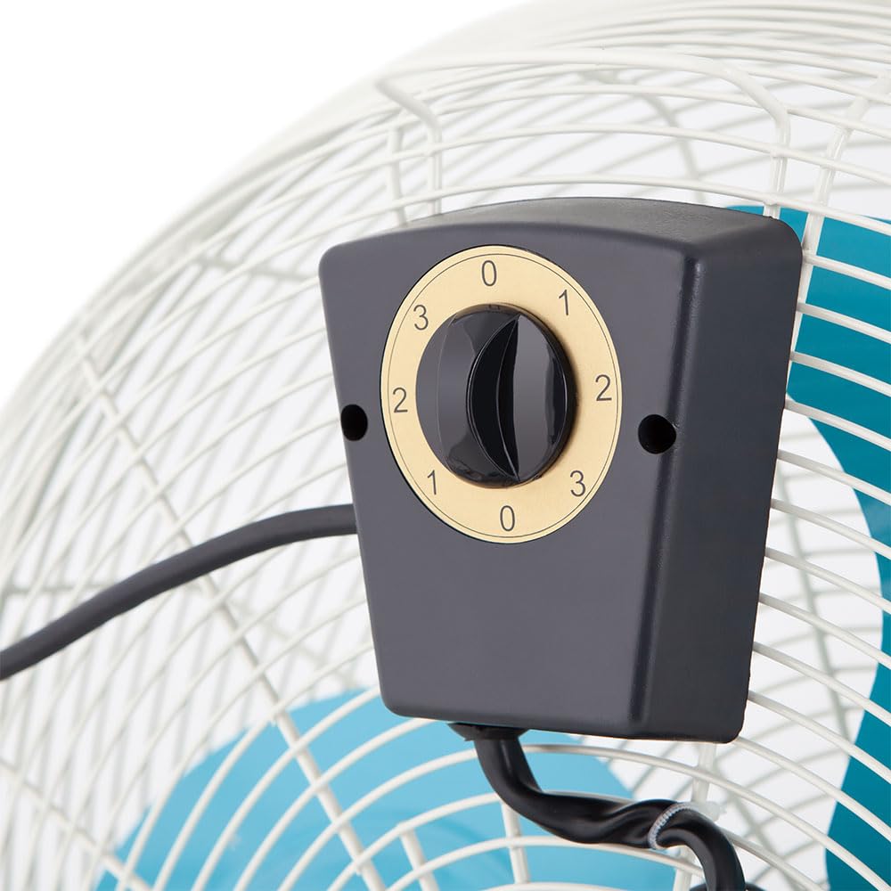 Orbegozo PW 1546 - Ventilateur industriel Power Fan, 3 vitesses, pales métalliques, poignée de transport, 130 W, bleu et blanc