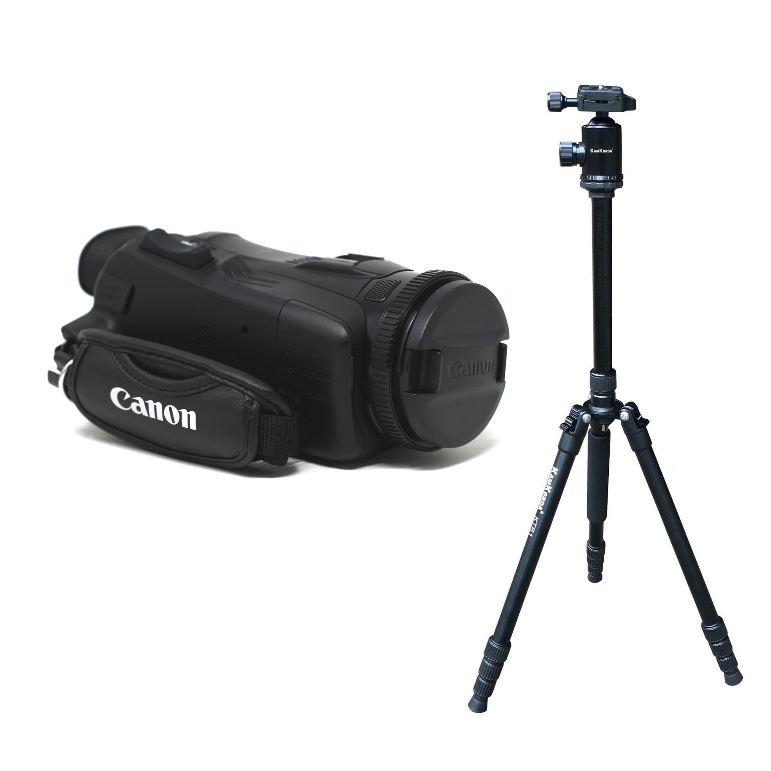 Kamkorda Camera Tripod + Xa60 Professional Uhd 4K Camcorder, 1/2.3" Cmos Sensor, Dig!C Dv 6 Processor, Up To Uhd 4K30 Video Recording, Integrated 20X 783432397978