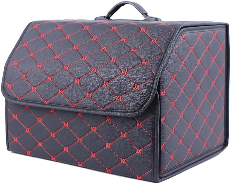 Multifunctional Leather Car Trunk Bag Foldable Storage Box Suitable for Buick Enclave Without Armrest Regal Park Avenue Car Storage Box