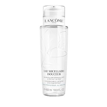مزيل مكياج الماء من Lancome Eau Fraiche Douceur Micellar - ينظف البشرة ويزيل حتى المكياج المقاوم للماء - 13.5 Fl Oz