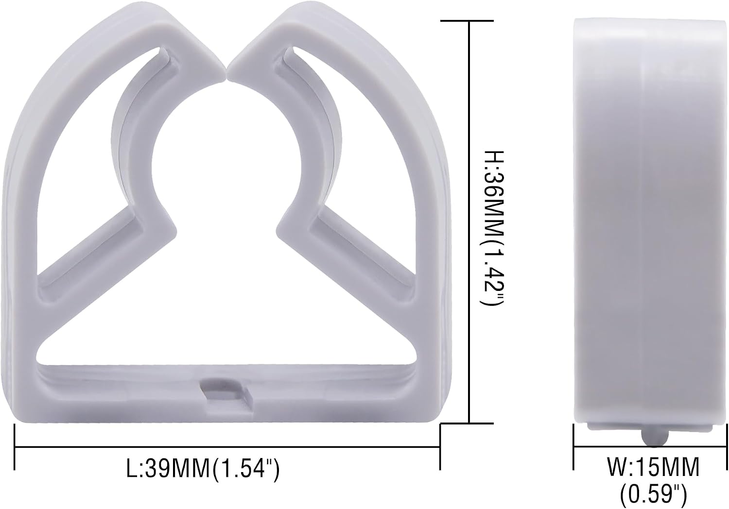 Facon 2Pcs Replaceable Clips for Fan Light or Pop up Camper Pancake Light Fixture