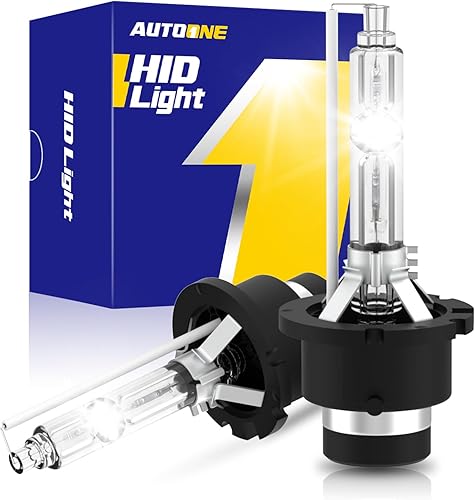 Vista 8 de AUTOONE Bombillas para faros delanteros HID D2S D2R 2024 mejoradas, 300% más brillante, 6000K blanco frío 66040 66240 85122 bombillas de xenón