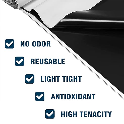 Miniatura 5 de Barrera de vapor de espacio de rastreo, película de 10 mil, 10 x 65 pies, cubierta de barrera de vapor de tela para encapsulación de espacio de