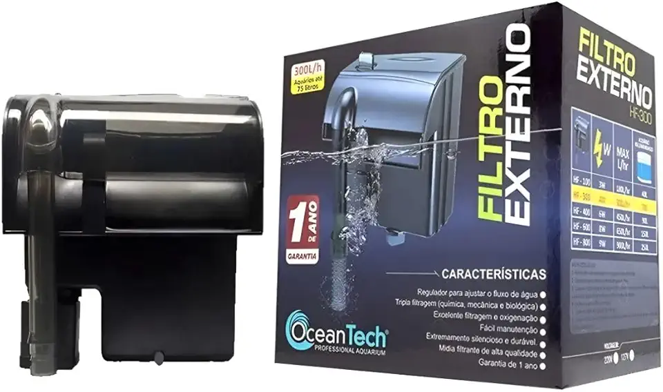 Filtro Externo Hang On Aquário Ocean Tech Hf-300 300l/h 110v
