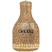 Rhinestone Champagne Bottle Clutch, Luxury Evening Bag for Women