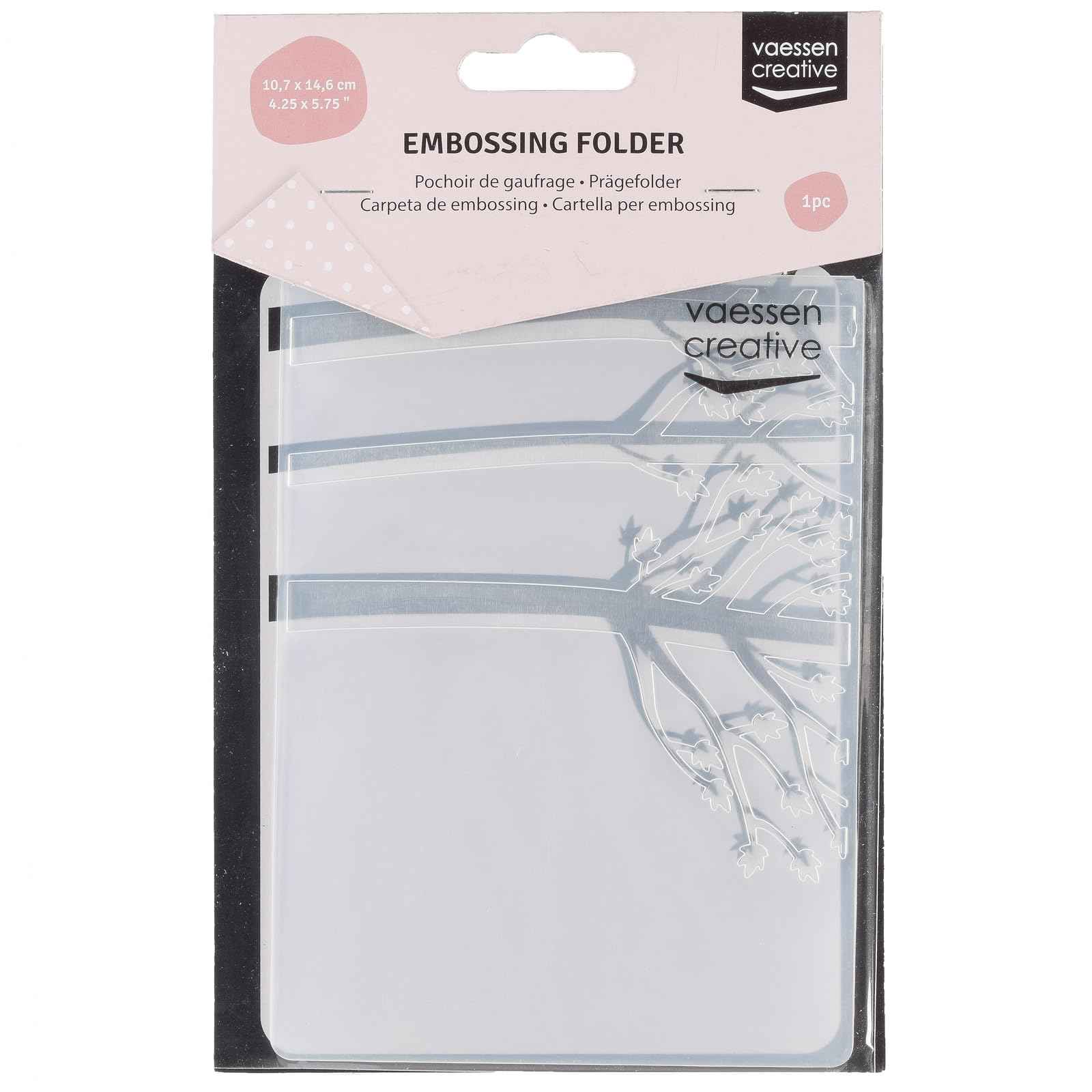 Vaessen Creative Embossing Folder Forest 5.75 x 4.21 inches - Embossing Folder for Card Making, Scrapbooking, Journaling - Reusable - Precise Results - for Embossing and Die-Cutting Machines
