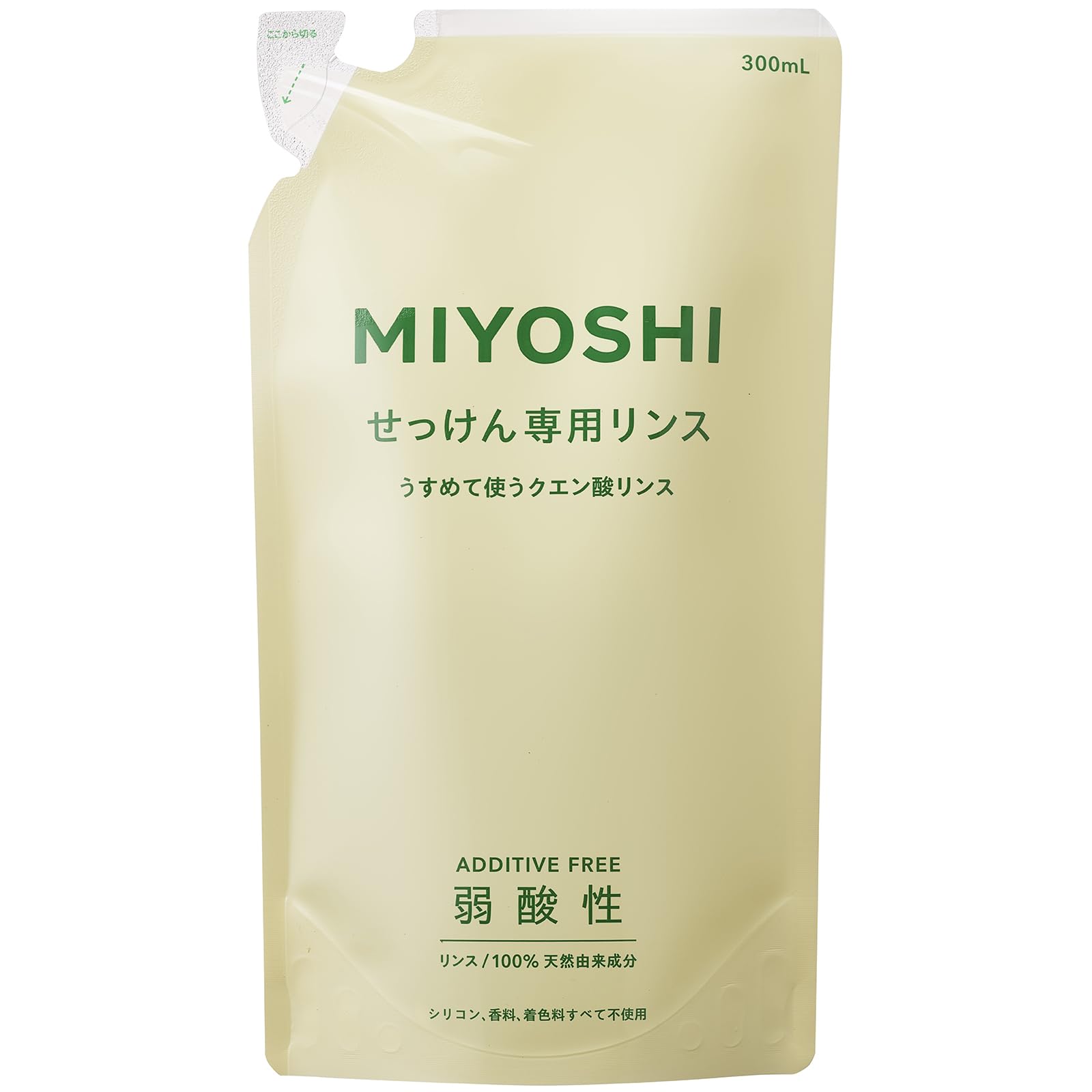 Amazon | MIYOSHI ミヨシ石鹸 無添加せっけん 専用リンス 詰替用 300ML