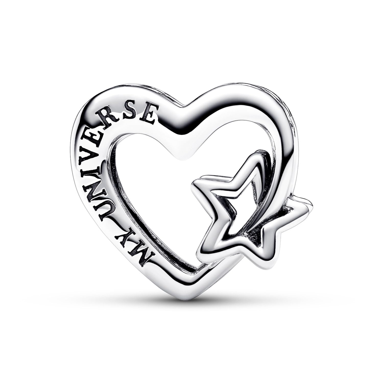 PANDORA Starterarmband für Damen Silber Geschenkset Familie Herz & Stern | Schmuck-Set Bundle Armband mit Charm für Frauen, zauberhafte Geschenkidee
