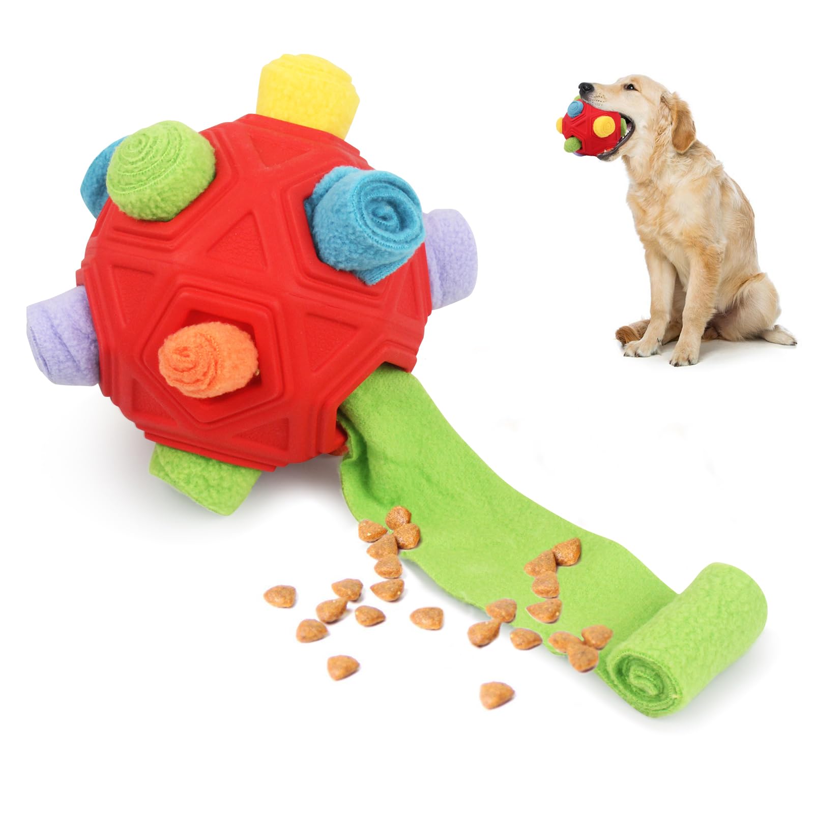 Interactive Pet Snuffle Ball Dog Toys, Dog Puzzle Toys for Boredom and Mentally Stimulating,Flying Saucer Ball Dog Toy for Encourage Natural Foraging Skills and Slow Food Training