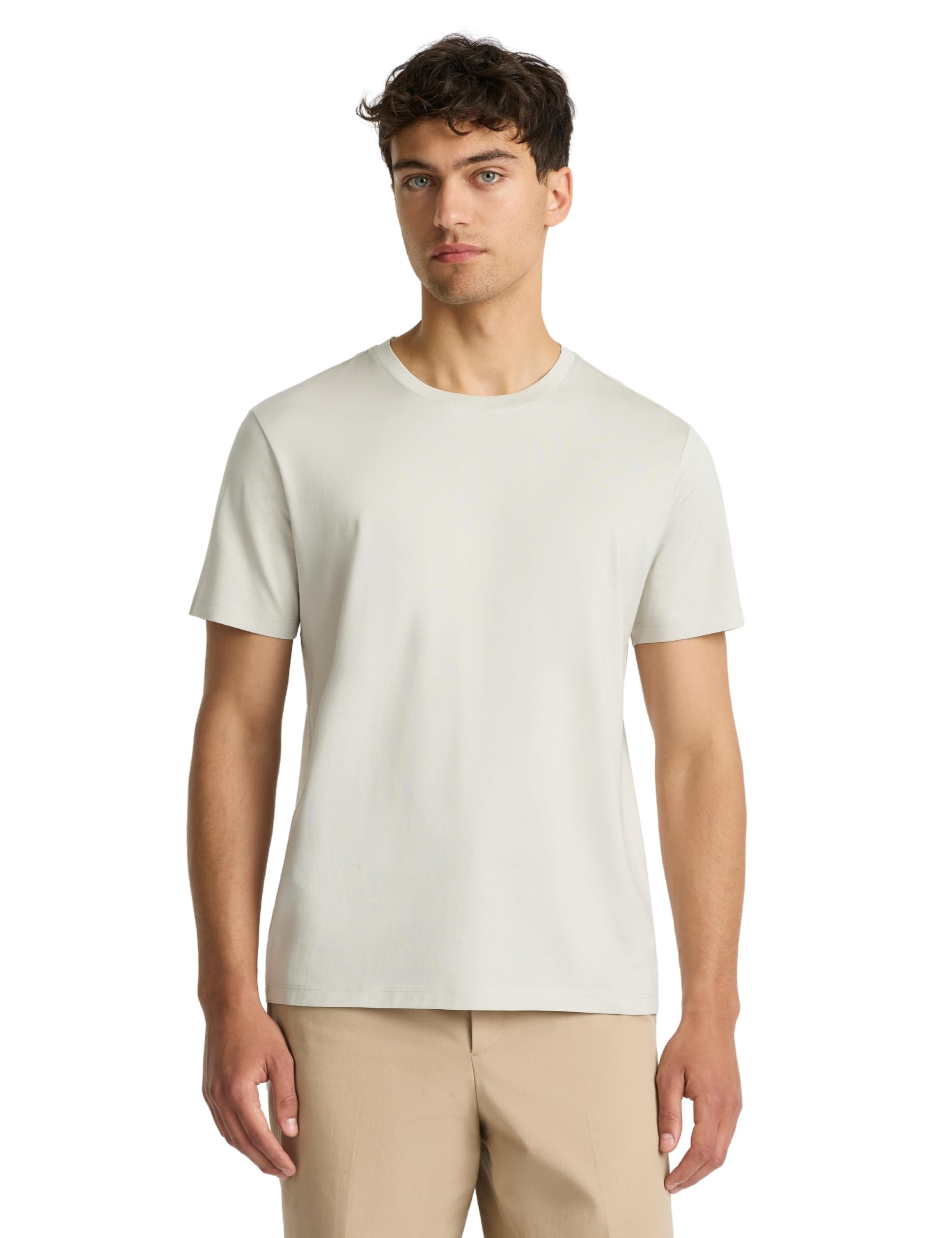 Mens Supima Mercerised Cotton T-Shirt USA-Grown Cotton Luxury Finish Crew Neck Short Sleeve Structured Fit