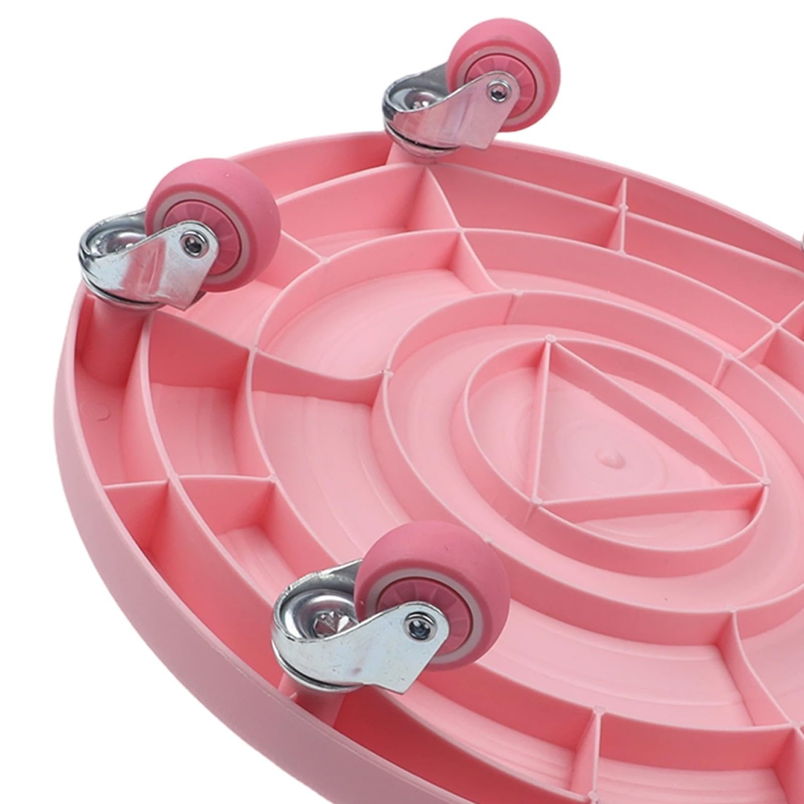 Silent - Rodillo de abdominales de 6 ruedas para entrenamiento en casa con rotación de 360 grados y rodillera antideslizante para ejercicio de fitness, color morado