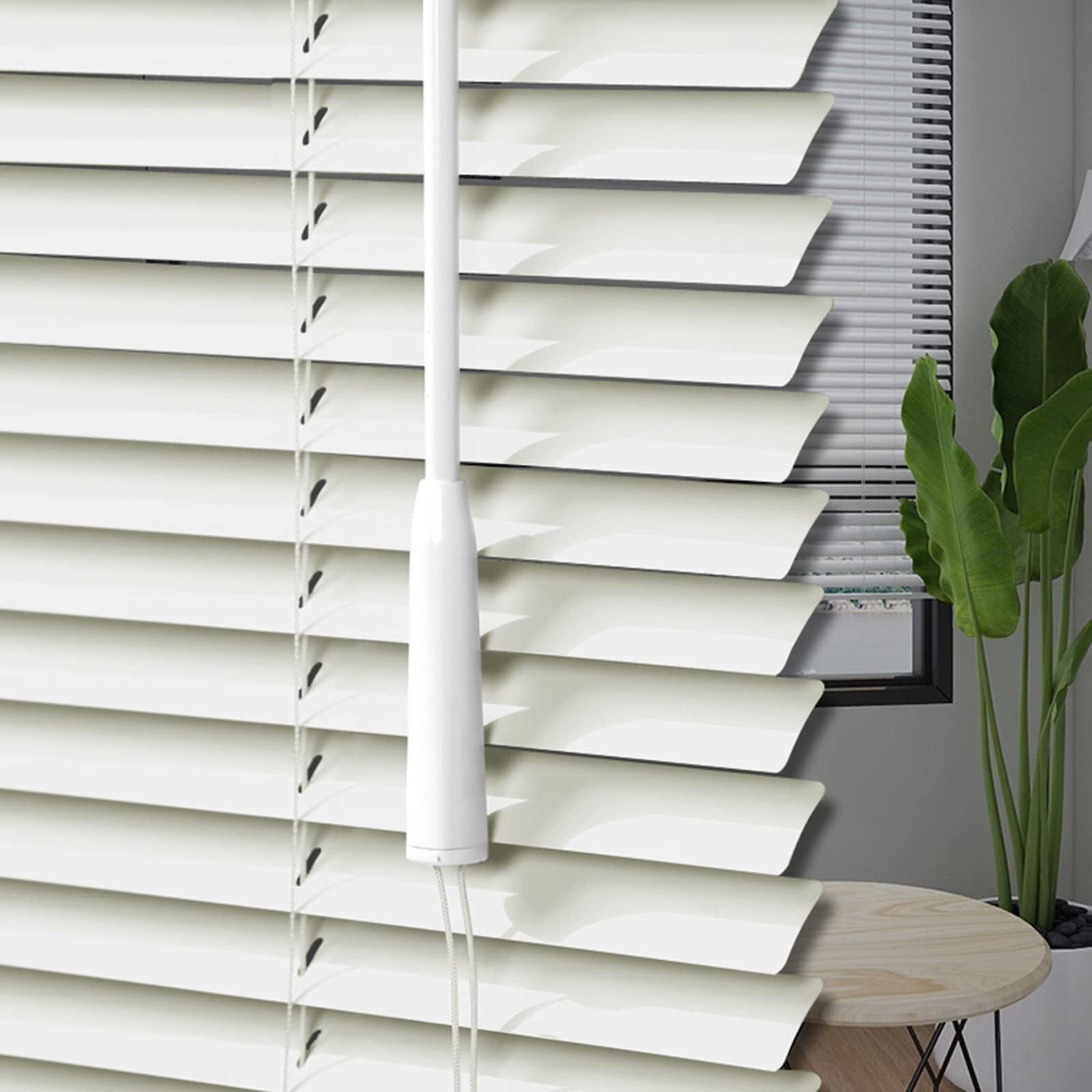 FENGSHOUU Aluminium Venetian Blinds,White Aluminum Horizontal Venetian Window Blind,25mm Metal Slats Curtains,Twist Open Close,for Kitchen,Office,Bathroom,Bedroom,Custom (W55xH180cm(22x71in))