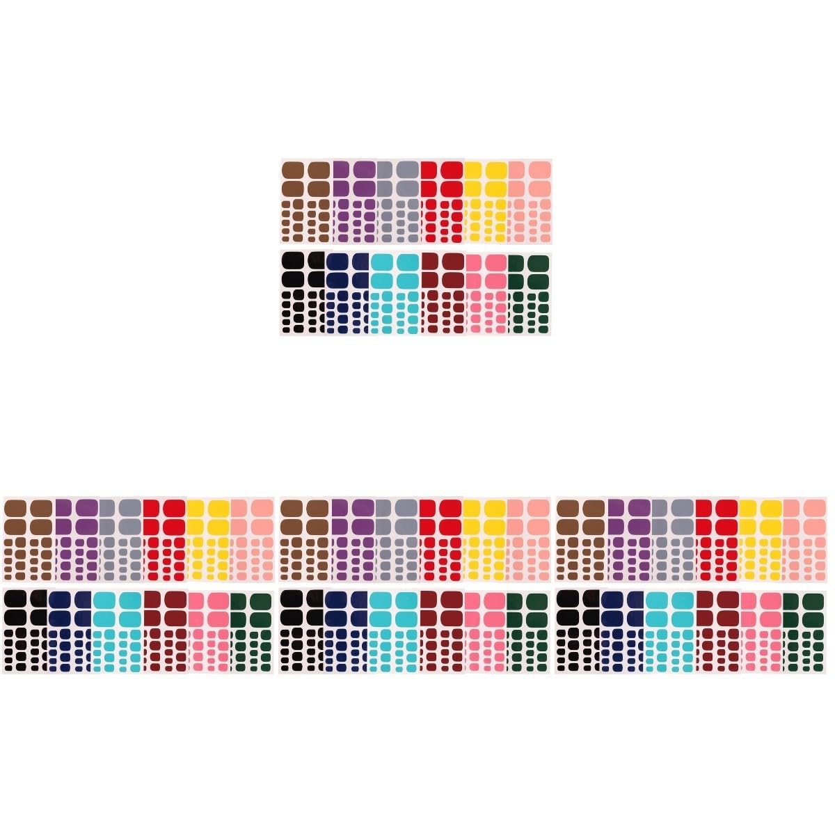 FRCOLOR 4 Set Di Nail Art Unghie Dei Piedi Adesivi Per Unghie Adesivi Per Unghie 12 Fogli*4