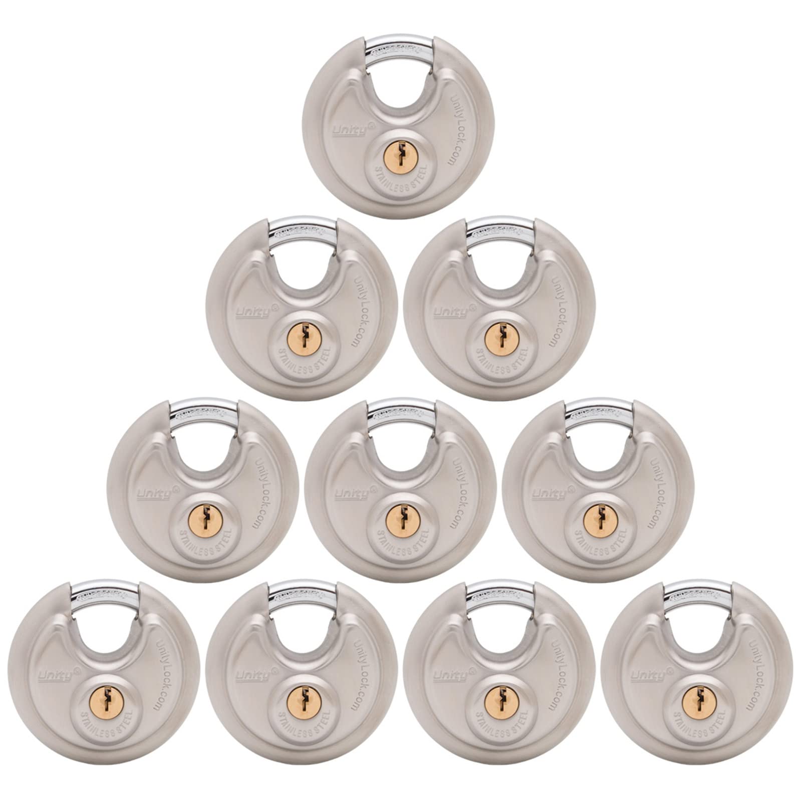 Unity Keyed Padlock 2 3/4''(70mm), Stainless Steel Disc Lock Outdoor ...