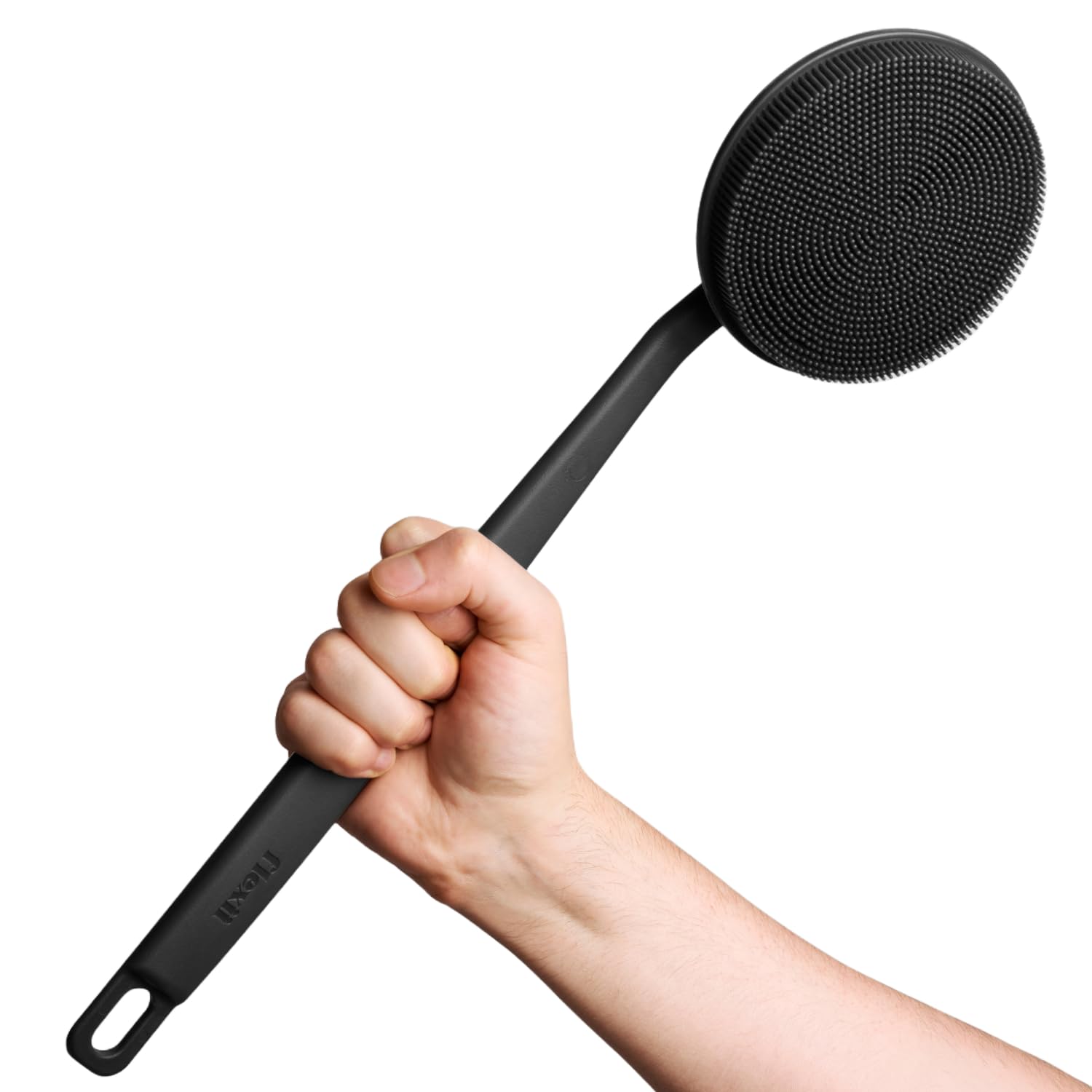 flexii® Silicone Back Scrubber, Premium Extra-Long Handle Back Brush for Shower Exfoliating Silicone Scrubber