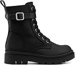 DREAM PAIRS Women's Chelsea Platform Combat Boots Lace Up Lug Sole Buckle Ankle Booties Shoes