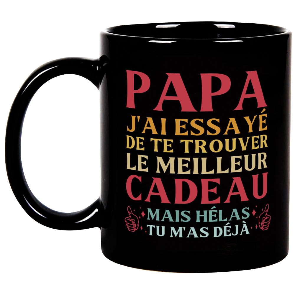 Tasse à café humoristique pour papa - Cadeau idéal pour anniversaire et fête des Pères