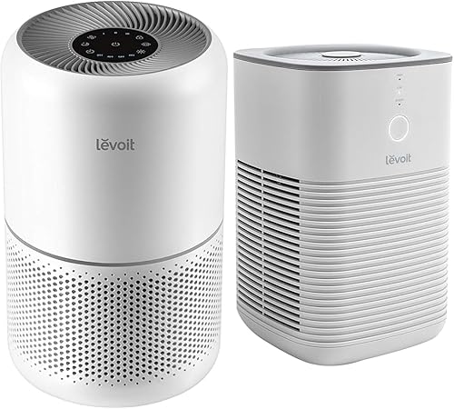 LEVOIT Purificador de aire para alergias en el hogar, pelo de mascotas, 1095 pies 2, Core300-P y purificador de aire HEPA de escritorio para